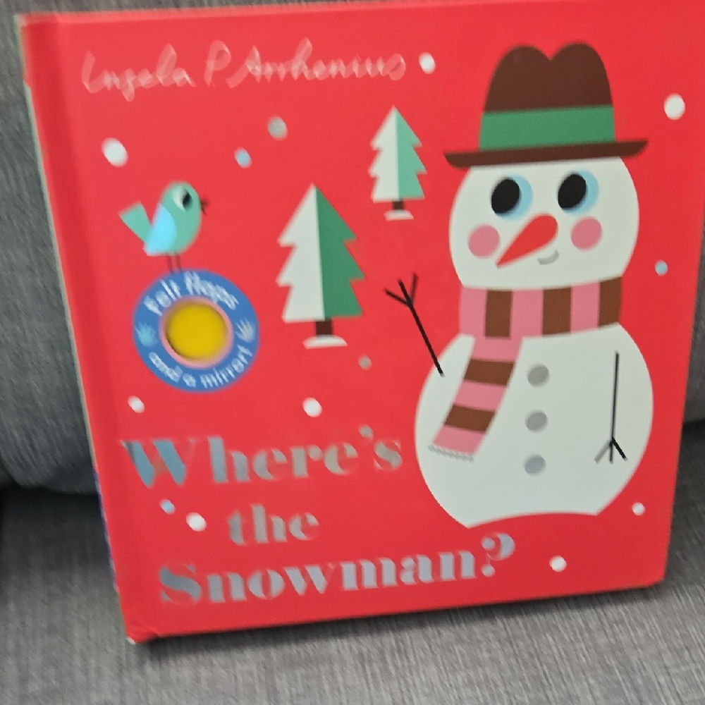 Where's the Snowman? – Red Holiday Board Book for Kids